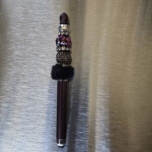 Elegant Plum Purple and Silver Bling Stylus Pen